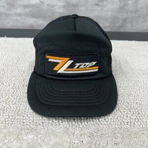 Vintage ZZ Top Mesh Snapback Trucker Hat OSFA Band Concert Tour Patch Cap